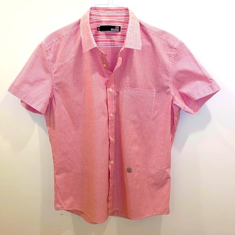 Love Moschino Mens Short Sleeve Button Down Shirt. New Unworn Condition.